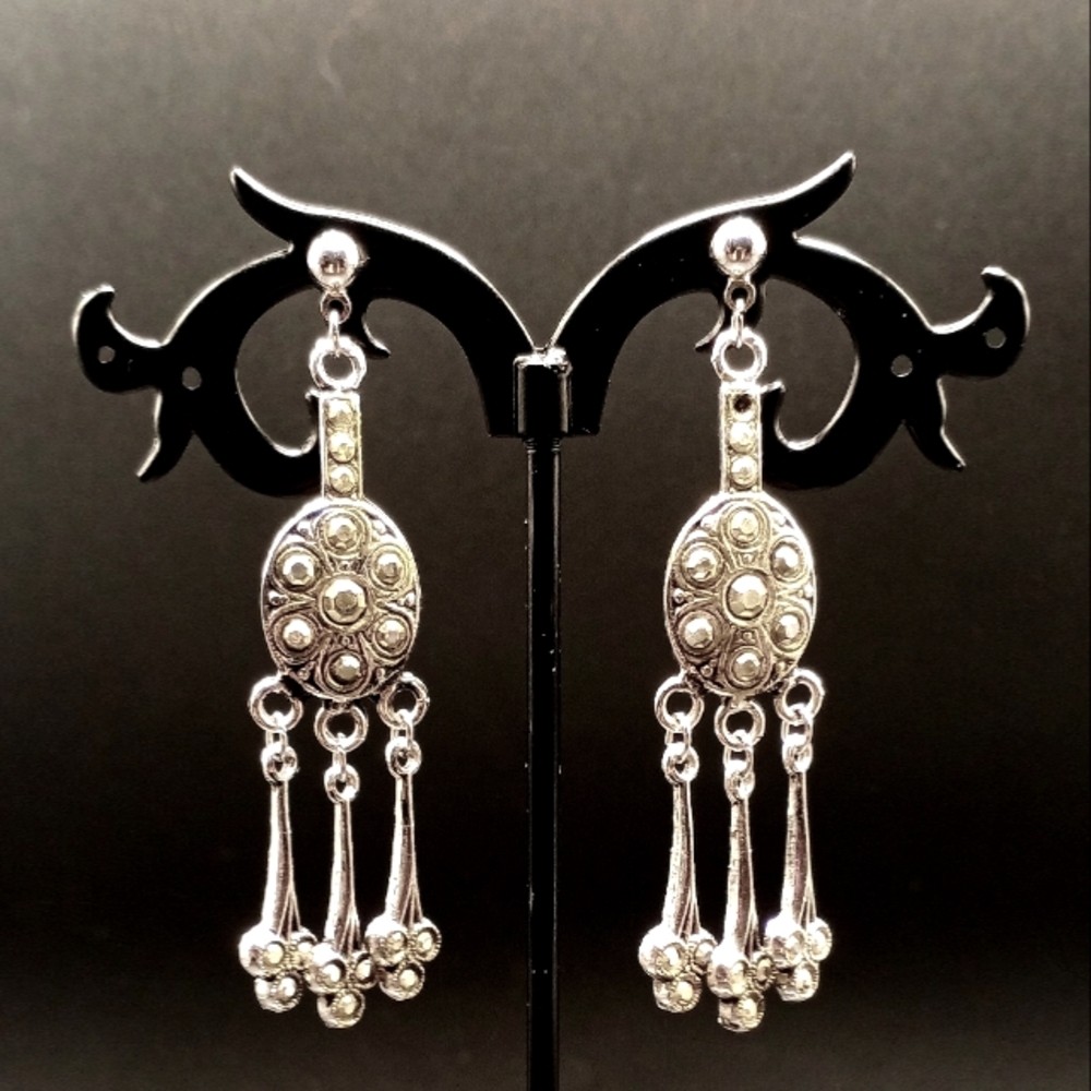 Vintage Kirk's Folly Marcasite Chandelier Earrings
